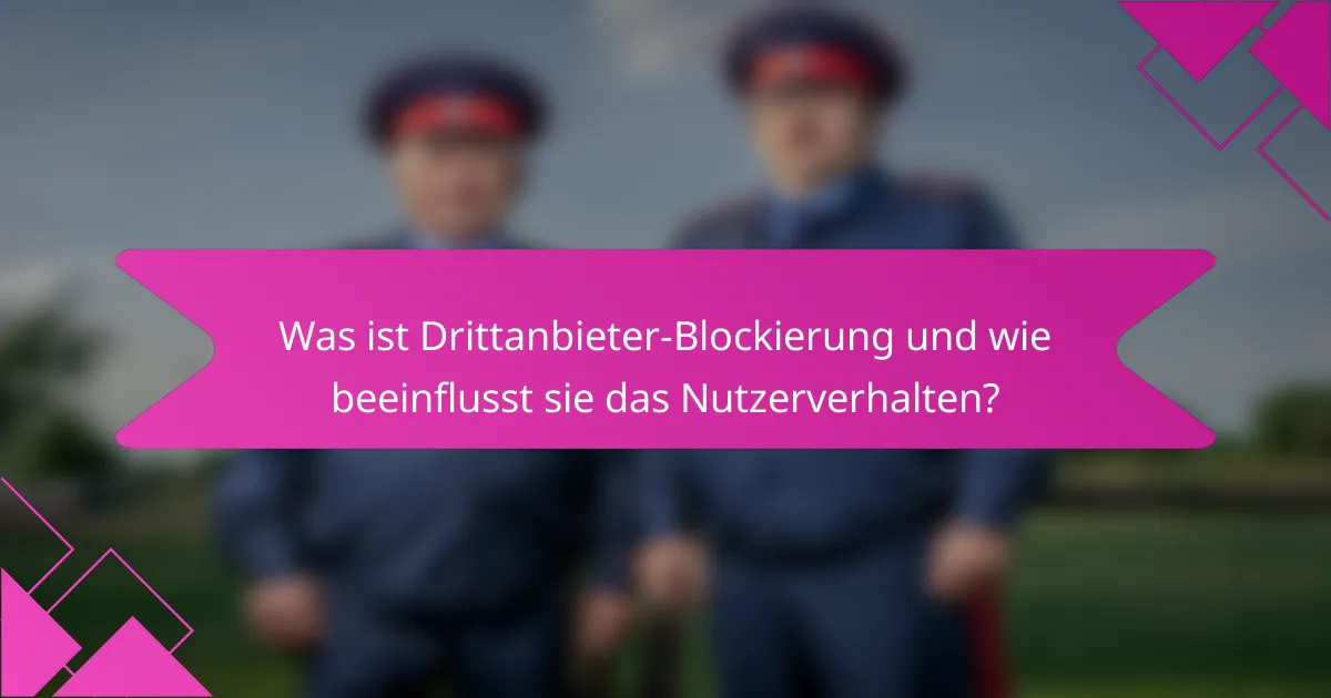 Was ist Drittanbieter-Blockierung und wie beeinflusst sie das Nutzerverhalten?