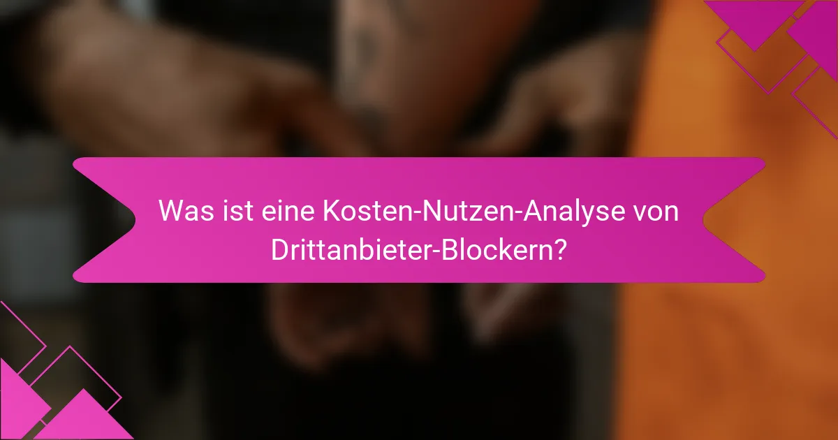 Was ist eine Kosten-Nutzen-Analyse von Drittanbieter-Blockern?