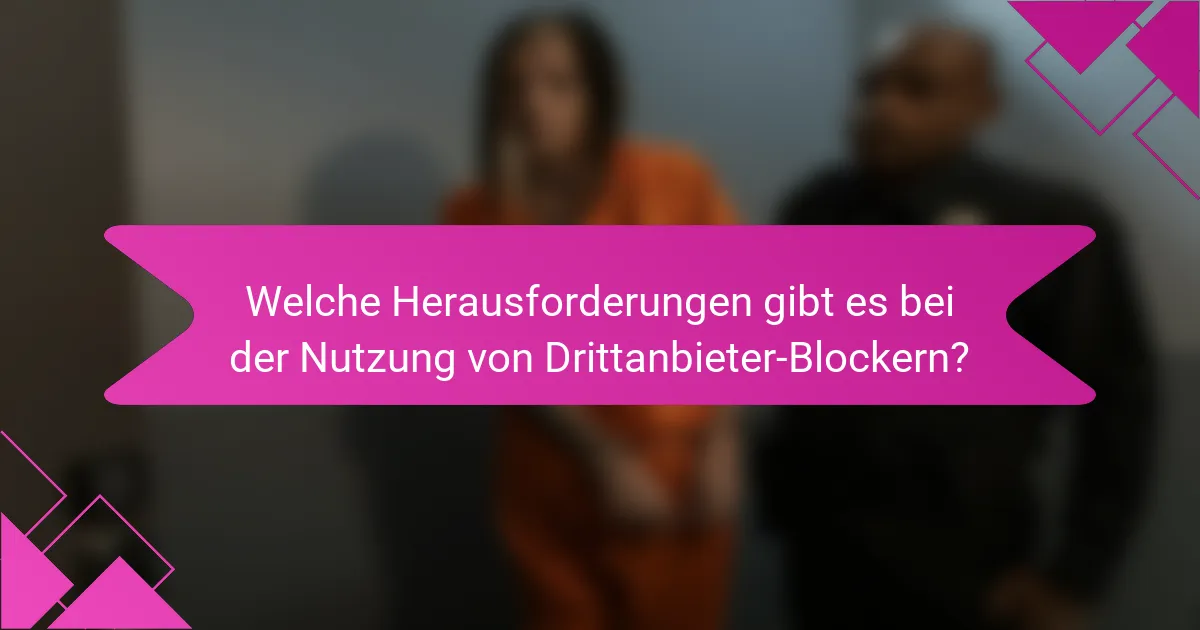 Welche Herausforderungen gibt es bei der Nutzung von Drittanbieter-Blockern?