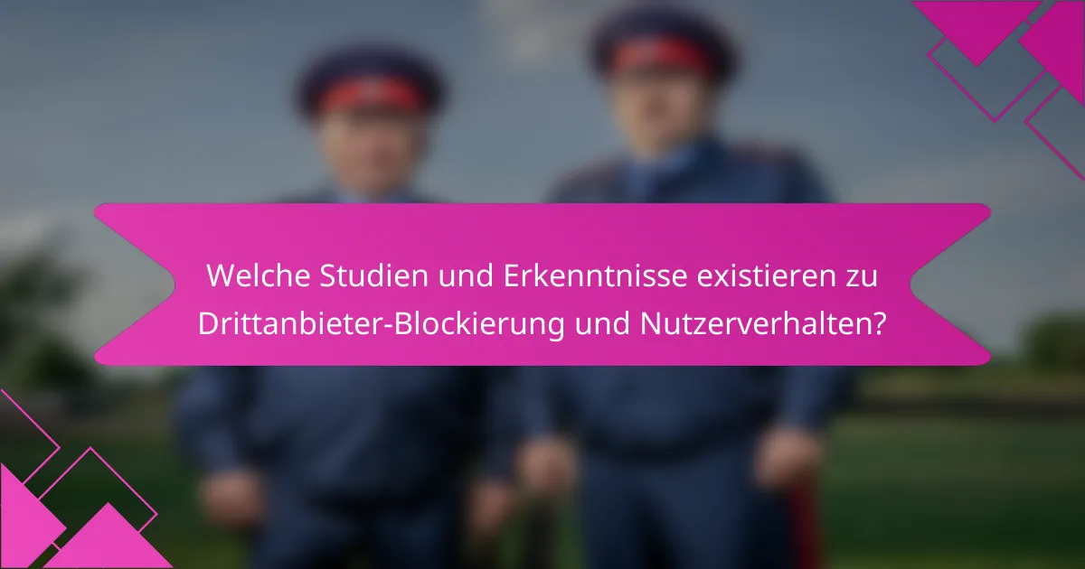 Welche Studien und Erkenntnisse existieren zu Drittanbieter-Blockierung und Nutzerverhalten?