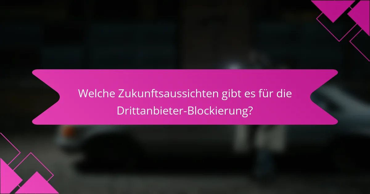 Welche Zukunftsaussichten gibt es für die Drittanbieter-Blockierung?