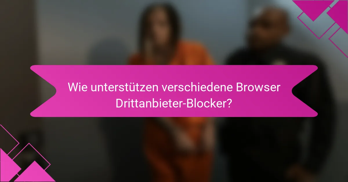 Wie unterstützen verschiedene Browser Drittanbieter-Blocker?